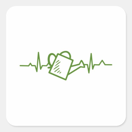 Sticker Carré Arrosage de jardin (Devant)