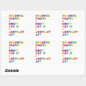 Sticker Carré Art Abstrait (Feuille)