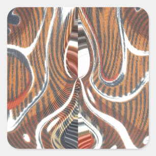 Sticker Carré Art Abstrait africain