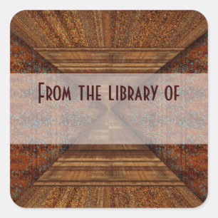 Sticker Carré Art abstrait de pyramide d'or égyptienne de topaz