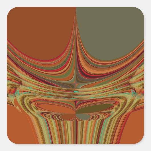 Sticker Carré Art contemporain africain Terre (Devant)