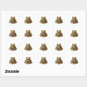 Sticker Carré Art de décalque abstrait argent premium (Feuille)