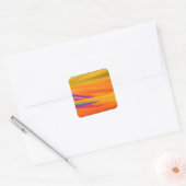 STICKER CARRÉ ART DE POINTS DE COULEUR RETRO (Enveloppe)