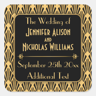 Sticker Carré Art déco vintage années 1920 Diamond Motif géométr