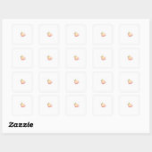 Sticker Carré Art doux (Feuille)