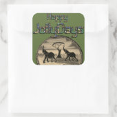 Sticker Carré Art Eléphant Africain (Sac)