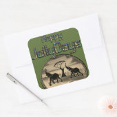 Sticker Carré Art Eléphant Africain (Enveloppe)