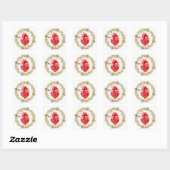 Sticker Carré art floral (Feuille)