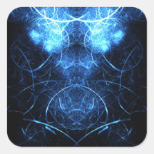 Art fractal d'énergie de la nébuleuse bleue