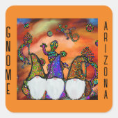 Sticker Carré Art Gnome Kokopelli (Devant)