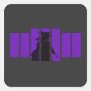 Sticker Carré Art gothique de guerrier pirate tactique