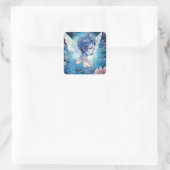 Sticker Carré Art Imaginaire Fairy Bleu (Sac)