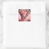 Sticker Carré Art Imaginaire rose Fairy Angel (Sac)