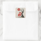 Sticker Carré Art japonais Fox (Sac)