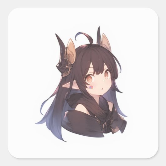 Sticker Carré Art Jouant doux (Devant)