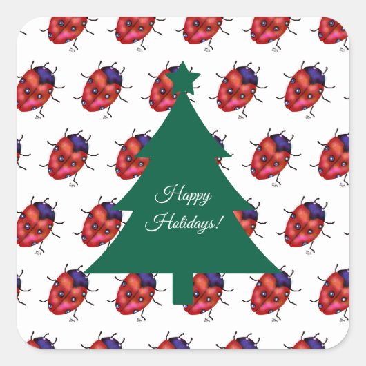 STICKER CARRÉ ART LADYBUG (Devant)