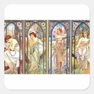 Sticker Carré Art Nouveau