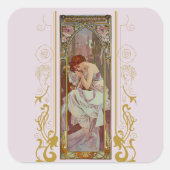 Sticker Carré Art Noveau Alphonse Mucha Night's Reest (Devant)