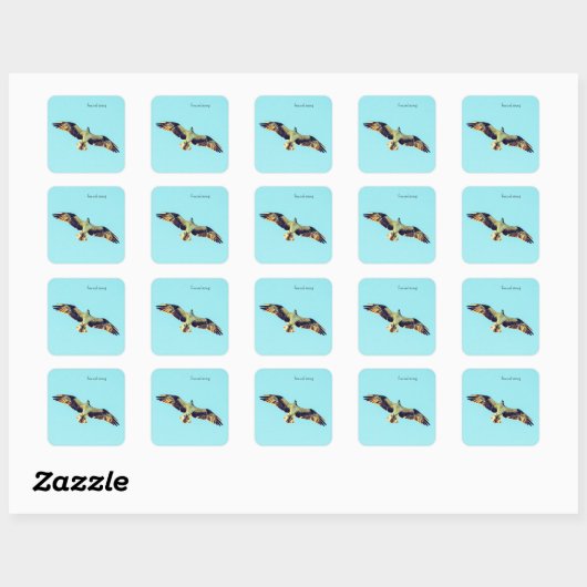 Sticker Carré Art Osprey gratuit (Feuille)