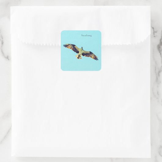 Sticker Carré Art Osprey gratuit (Sac)