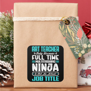 Sticker Carré Art Professeur Titre de travail Profession Drôle C