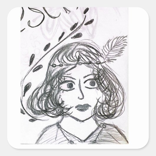 Sticker Carré Arte feita a mão (Devant)