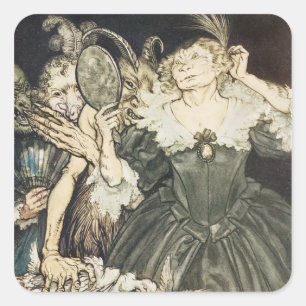Sticker Carré Arthur Rackham Comus de John Milton : "Et eux,
