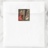 Sticker Carré Arthur Rackham | Petit chaperon rouge (Sac)