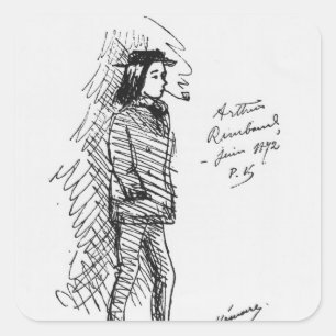 Sticker Carré Arthur Rimbaud en juin 1872