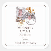 Sticker Carré Artisan Bakery Baker (Devant)