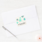 Sticker Carré Artisan Canvas Snowflake Happiness (Enveloppe)