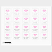 Sticker Carré Artiste de maquillage Pastel Rose Lips (Feuille)