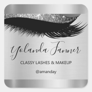 Sticker Carré Artiste de maquillage professionnel Eyelash Unique