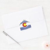 Sticker Carré Artistic Colorado flag mountain (Enveloppe)