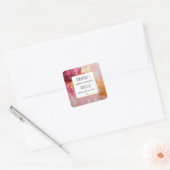 Sticker Carré Artistic Gold et rose Abstrait bougie Business (Enveloppe)