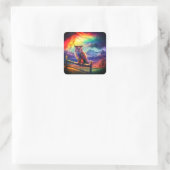 Sticker Carré Artsy Bird (Sac)