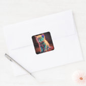 Sticker Carré Artsy Kitten (Enveloppe)