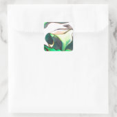 Sticker Carré Arum Lily aquarelle peinture originale (Sac)