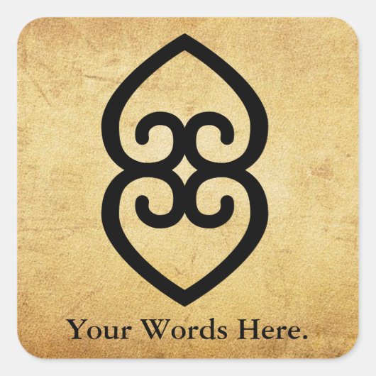 Sticker Carré ASASE YE DURU | Providence et la Divinité Terre (Devant)