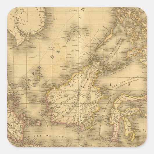 Sticker Carré Asie 13 (Devant)