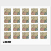 Sticker Carré Asie 16 (Feuille)