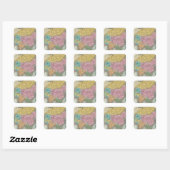 Sticker Carré Asie 26 (Feuille)