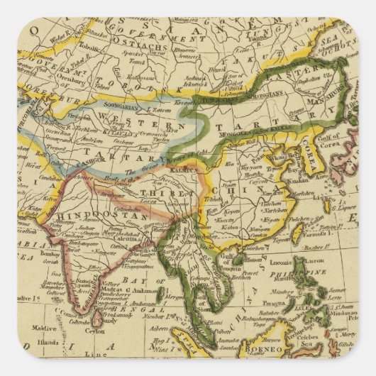 Sticker Carré Asie 27 (Devant)