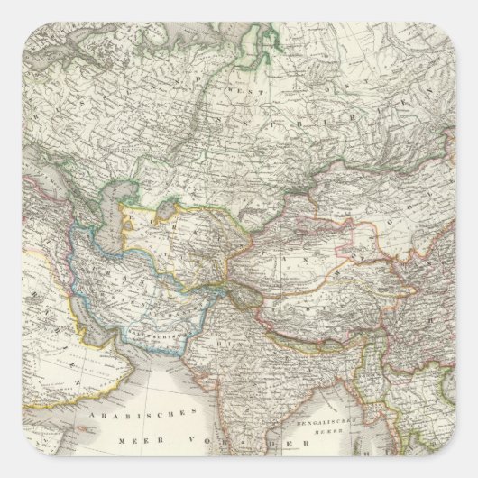 Sticker Carré Asie - Asie (Devant)