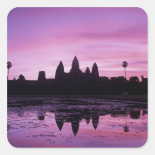Sticker Carré Asie, Cambodge, Siem Reap, Angkor Wat (b. 12e 2
