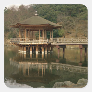 Sticker Carré Asie, Japon, Nara, Temple à Nara