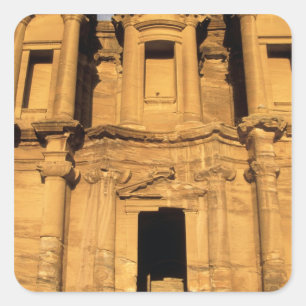 Sticker Carré Asie, Jordanie, Pétra. El Deir, le Monastère.