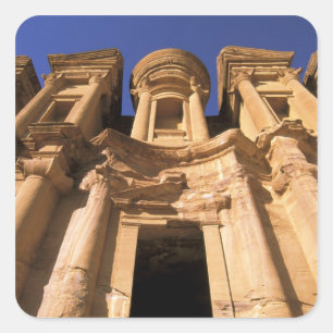 Sticker Carré Asie, Jordanie, Pétra. El Deir, le monastère.