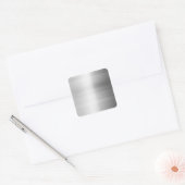 Sticker Carré Aspect métallique en acier inoxydable (Enveloppe)