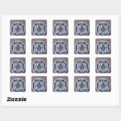 Sticker Carré Assiette (Feuille)